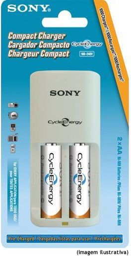 Carregador de Pilhas Sony Bivolt - Bcg-34hs2k AA - 2000mah C